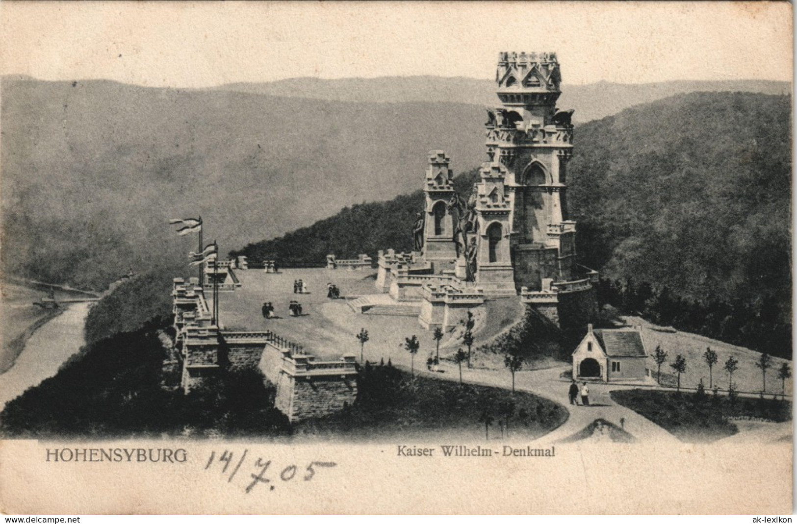 Ansichtskarte Syburg-Dortmund Hohensyburgdenkmal - Denkmal 1905 - Dortmund
