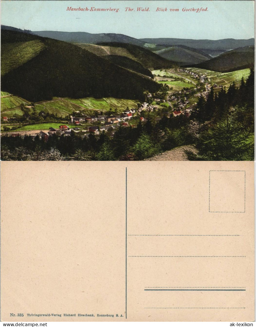 Ansichtskarte Manebach-Ilmenau Kammerberg 1913 - Ilmenau
