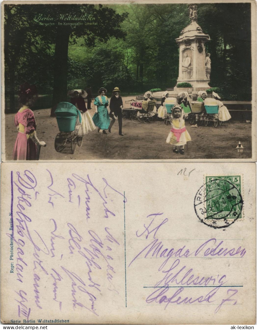 Tiergarten-Berlin Tiergarten Weltstadtleben Familien Fotokunst 1913 - Tiergarten