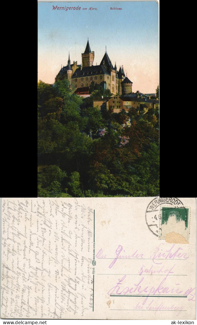 Ansichtskarte Wernigerode Schloss Im Harz Color Gesamtansicht 1907 # - Other & Unclassified
