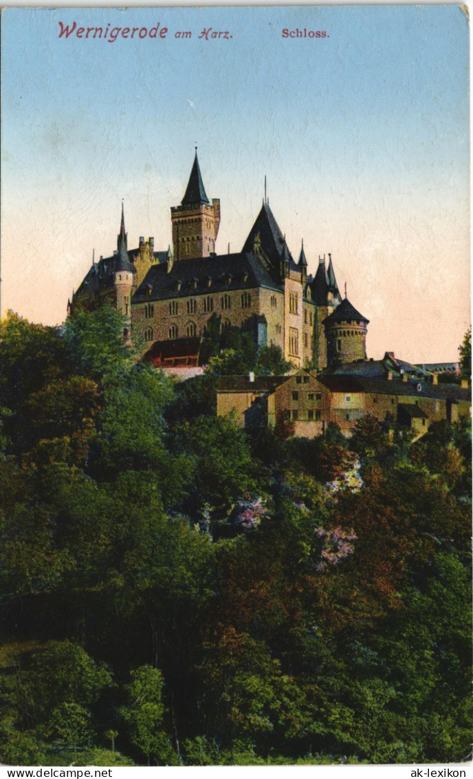 Ansichtskarte Wernigerode Schloss Im Harz Color Gesamtansicht 1907 # - Other & Unclassified