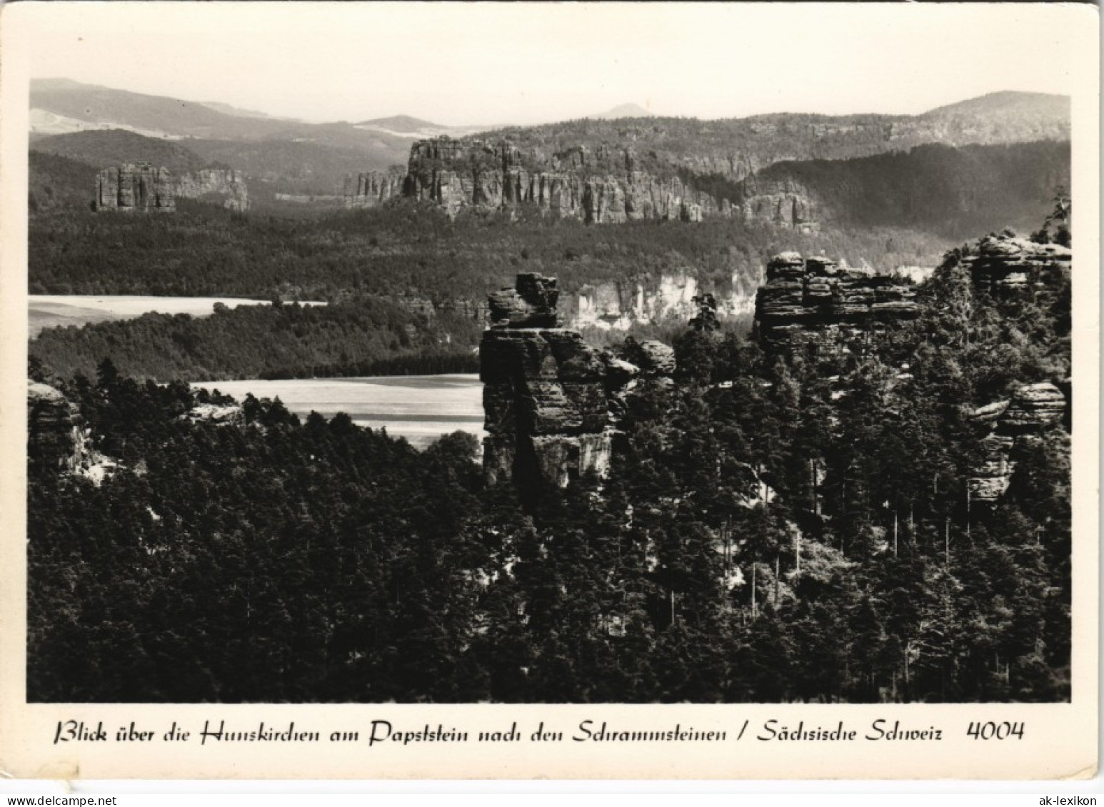 Ansichtskarte Bad Schandau Panorama Papststein Schrammsteine 1970 - Gohrisch