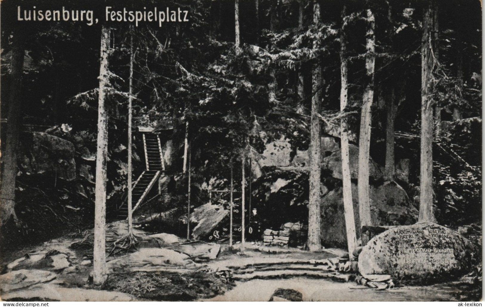 Luisenburg-Wunsiedel (Fichtelgebirge)  Felsenlabyrinth, Festspielplatz 1912 - Wunsiedel
