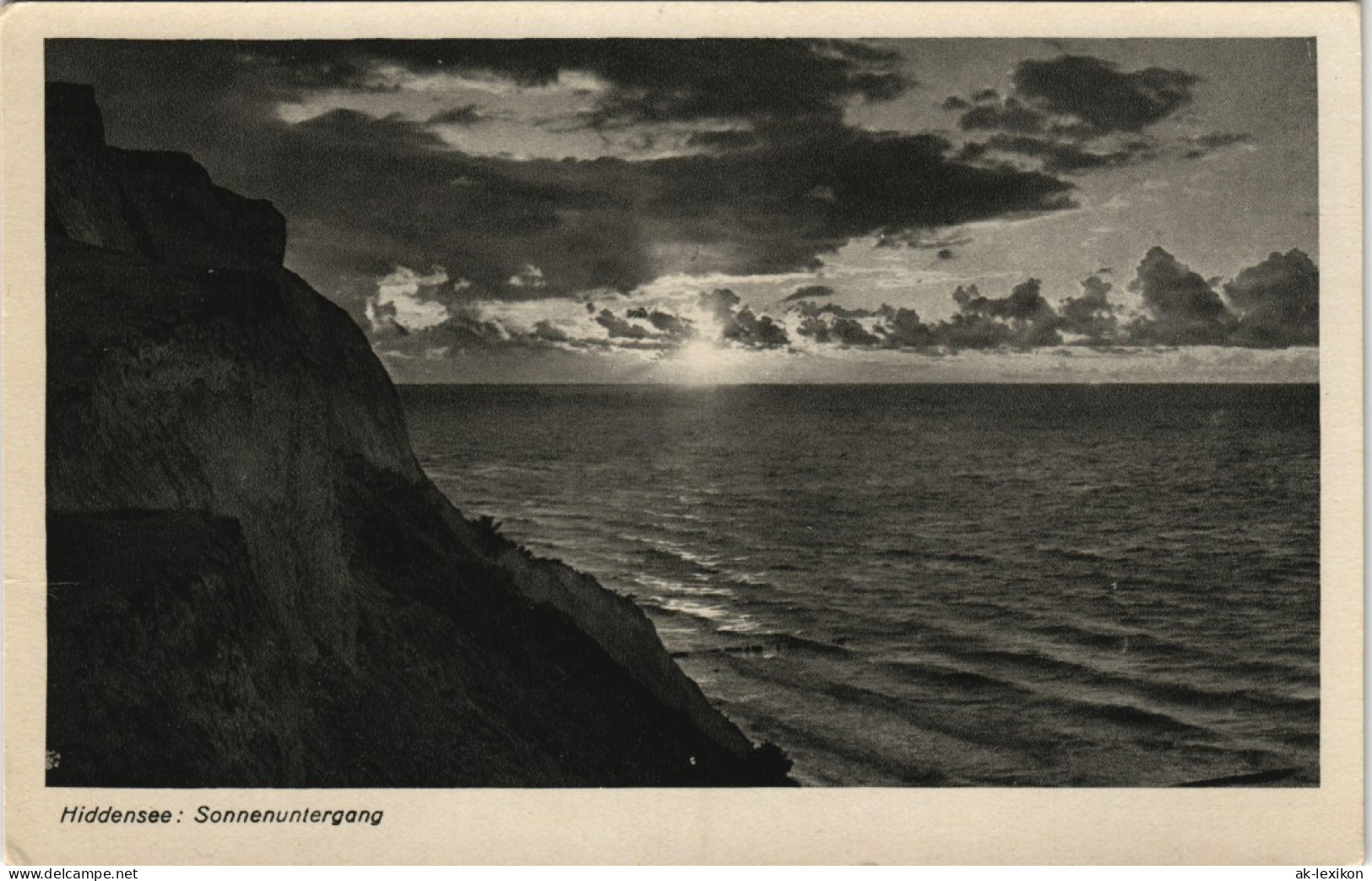 Hiddensee Hiddensjö, Hiddensöe Sonnenuntergang - Stimmungsbild 1953 - Hiddensee