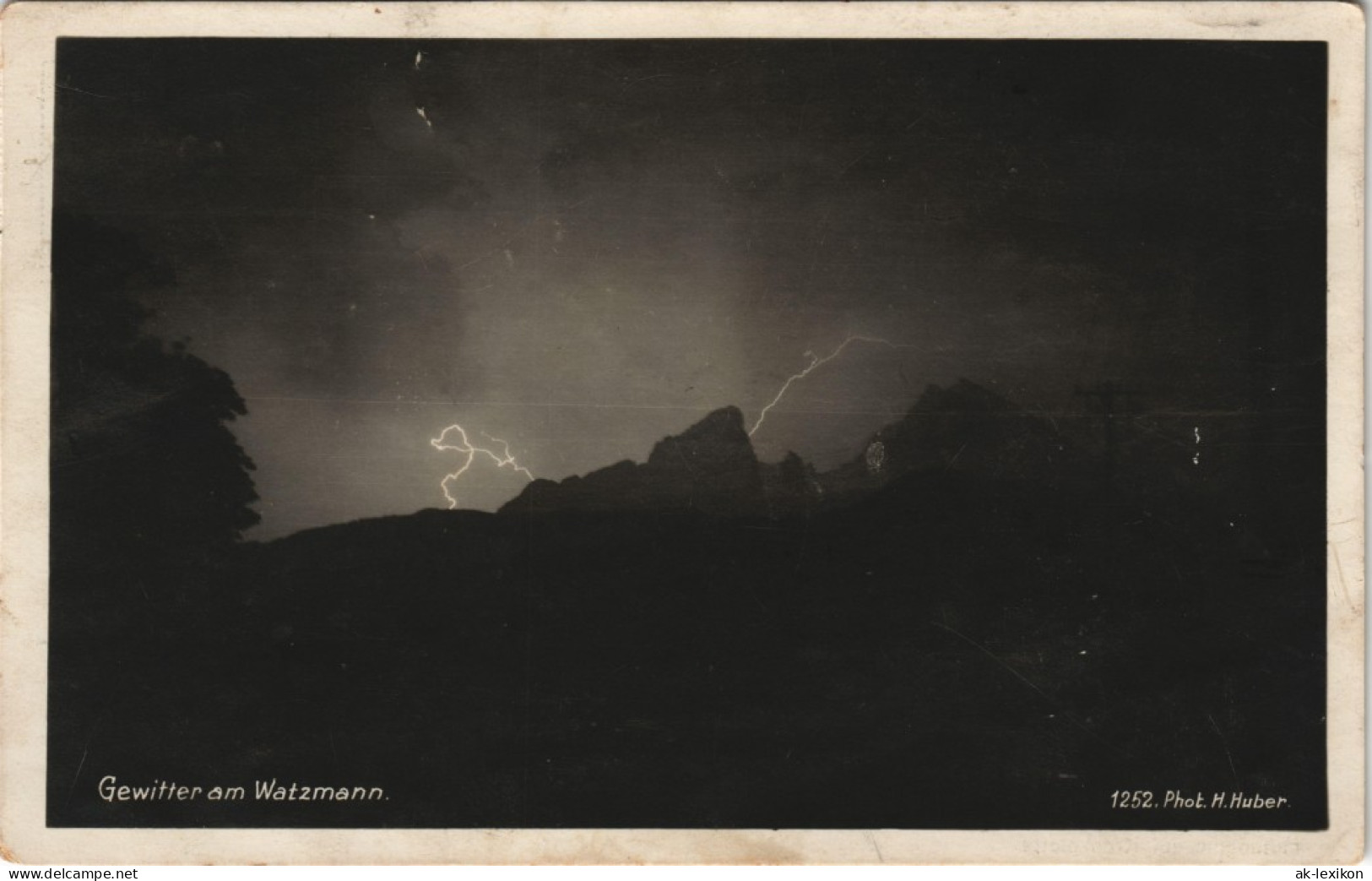 Ansichtskarte Berchtesgaden Watzmann - Gewitter, Nacht 1928 - Berchtesgaden