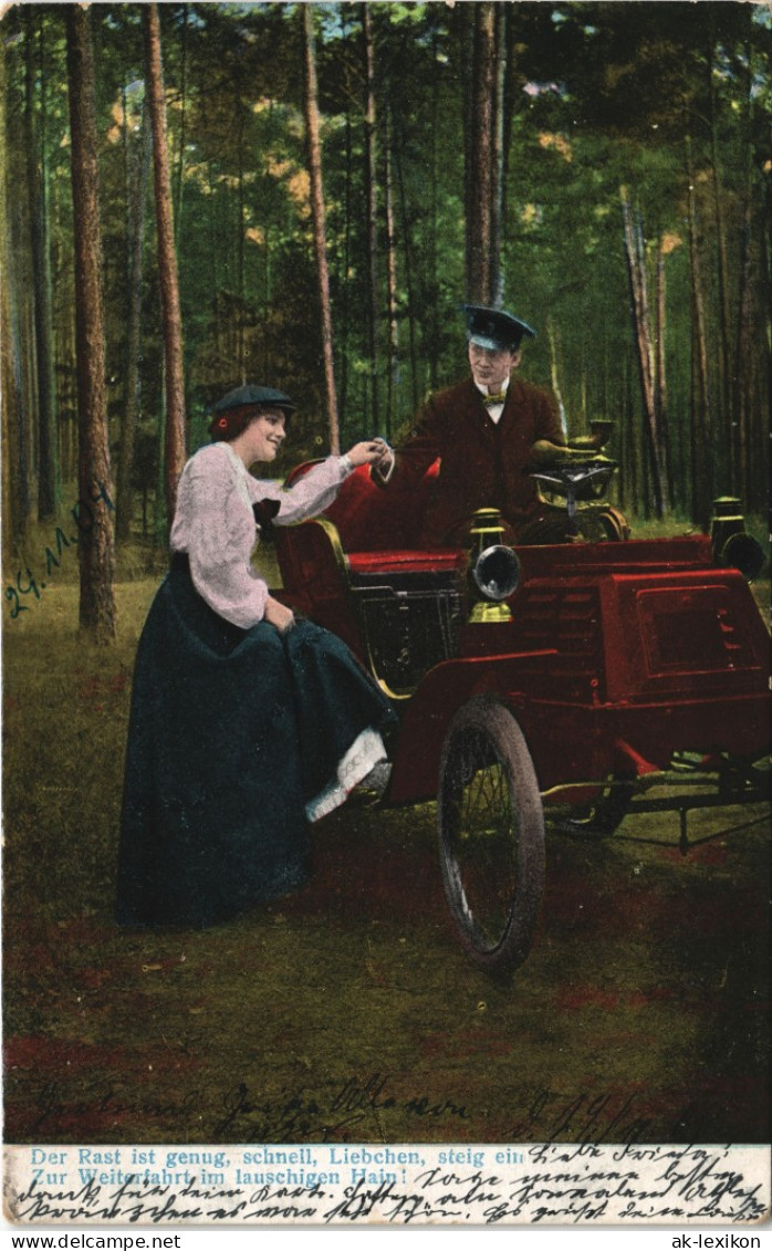 Menschen/Soziales Leben - Liebespaare Mann Und Frau Steigen Ins Auto 1906 - Couples