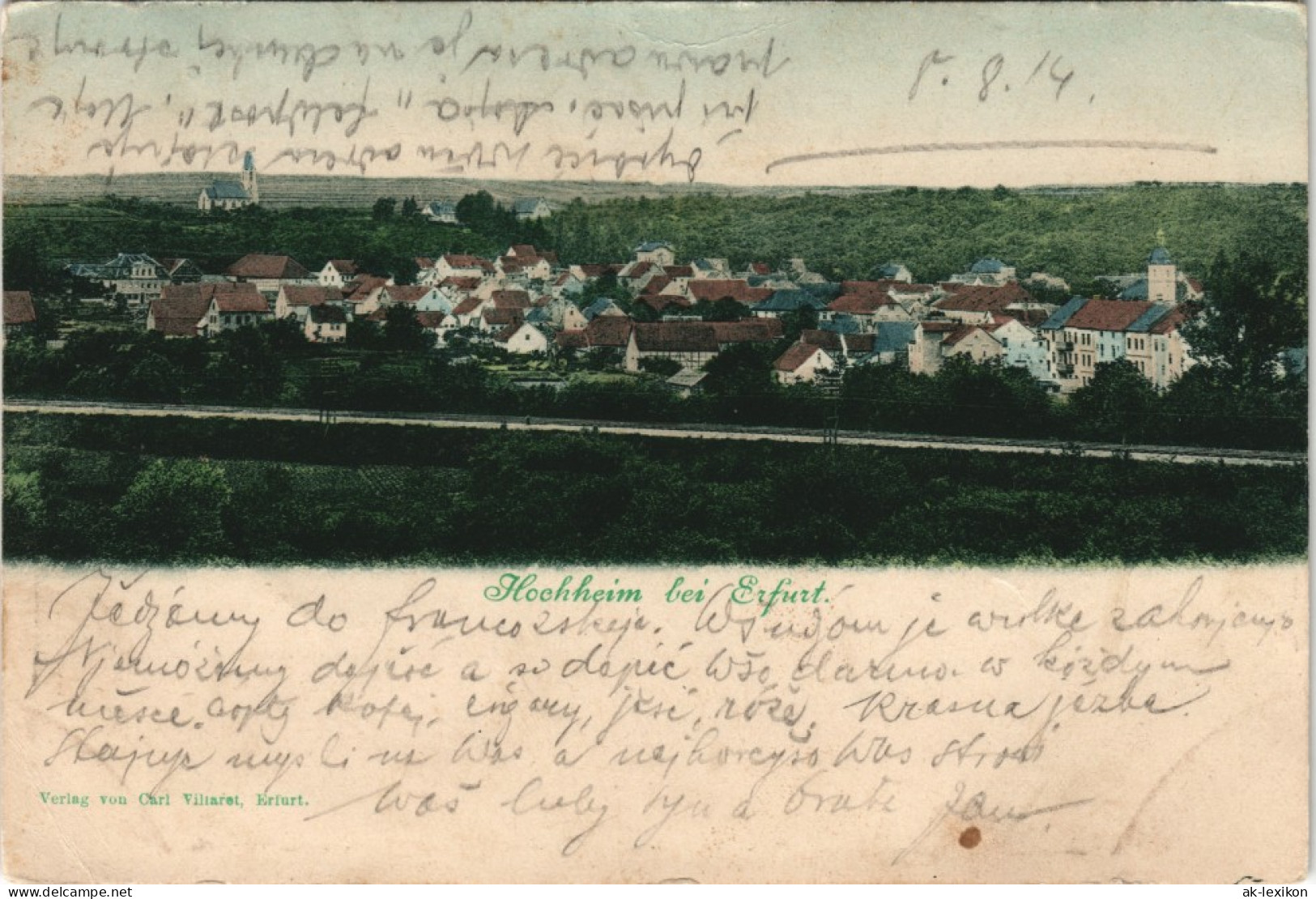 Ansichtskarte Hochheim-Erfurt Blick Auf Die Stadt 1908 - Erfurt