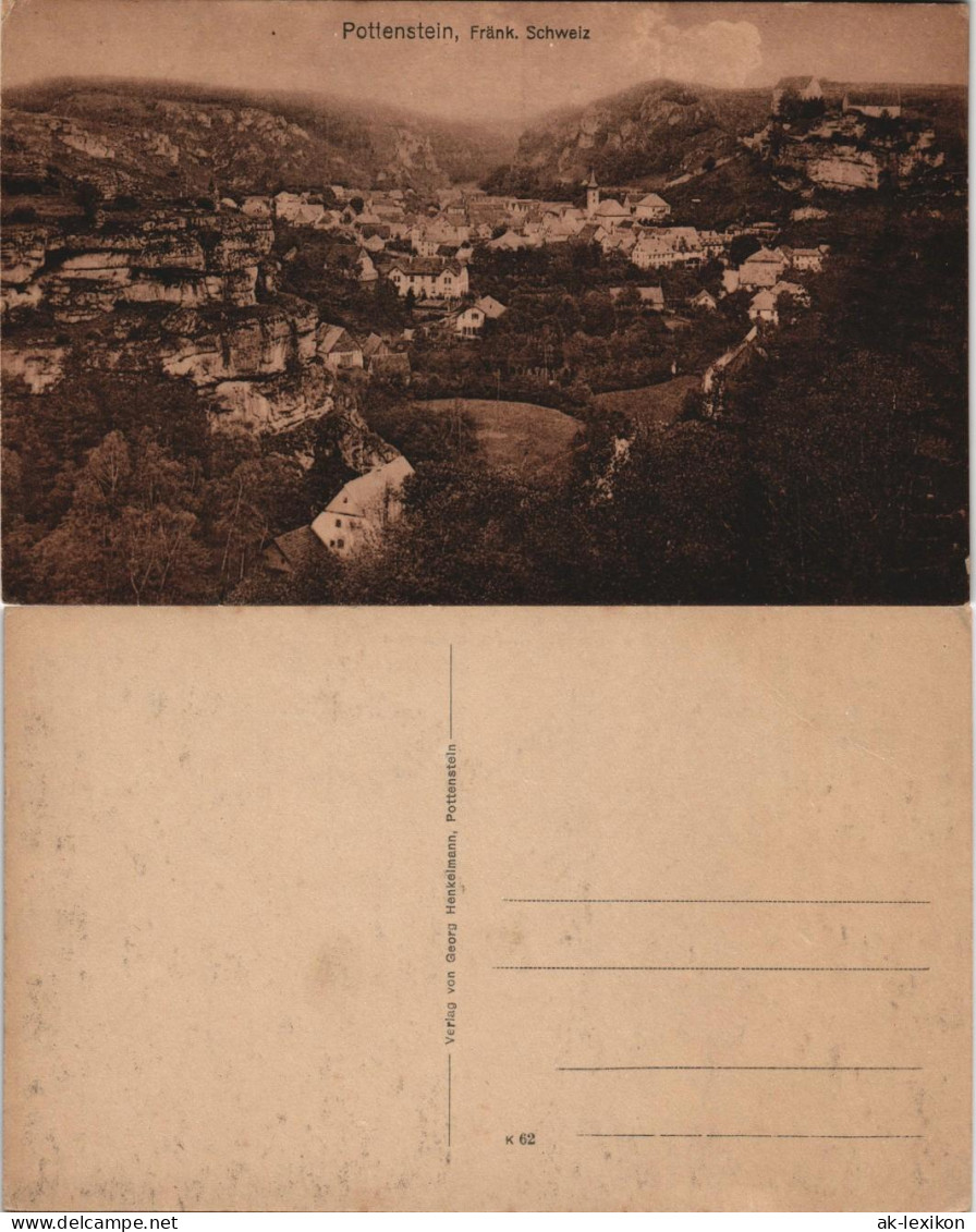 Ansichtskarte Pottenstein Panorama-Ansicht Totalansicht 1910 - Pottenstein