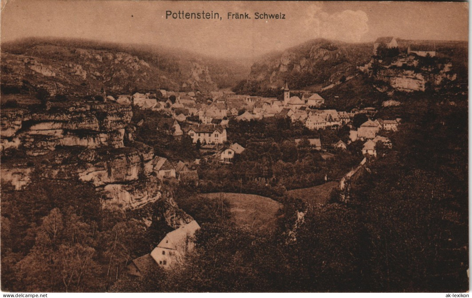 Ansichtskarte Pottenstein Panorama-Ansicht Totalansicht 1910 - Pottenstein