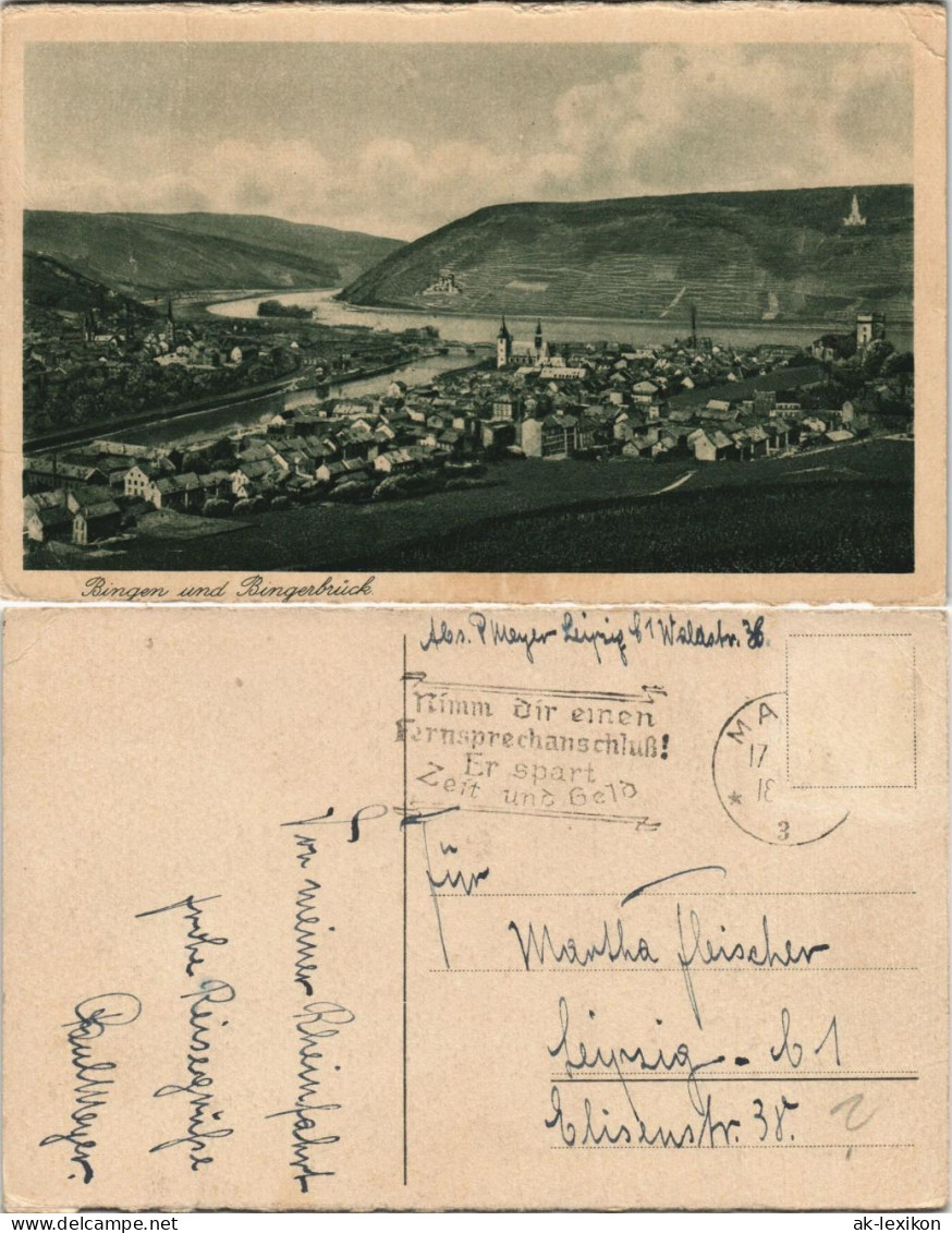 Ansichtskarte Bingerbrück-Bingen Am Rhein Stadt 1922 - Bingen