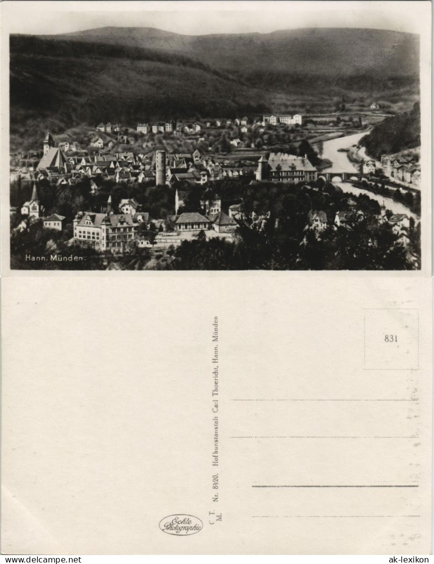 Hannoversch Münden Hann. Münden Panorama-Ansicht Hann. Münden 1925 # - Hannoversch Muenden