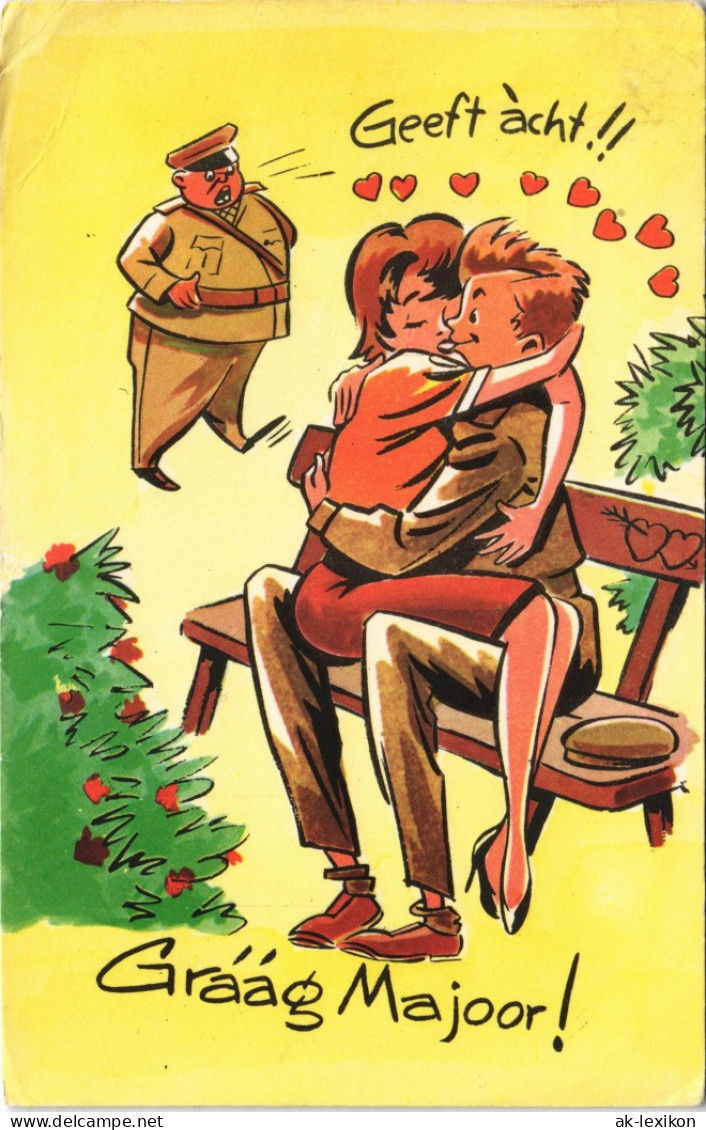 Ansichtskarte  Militär Scherzkarte Liebe Graag Majoor 1965 - Humour