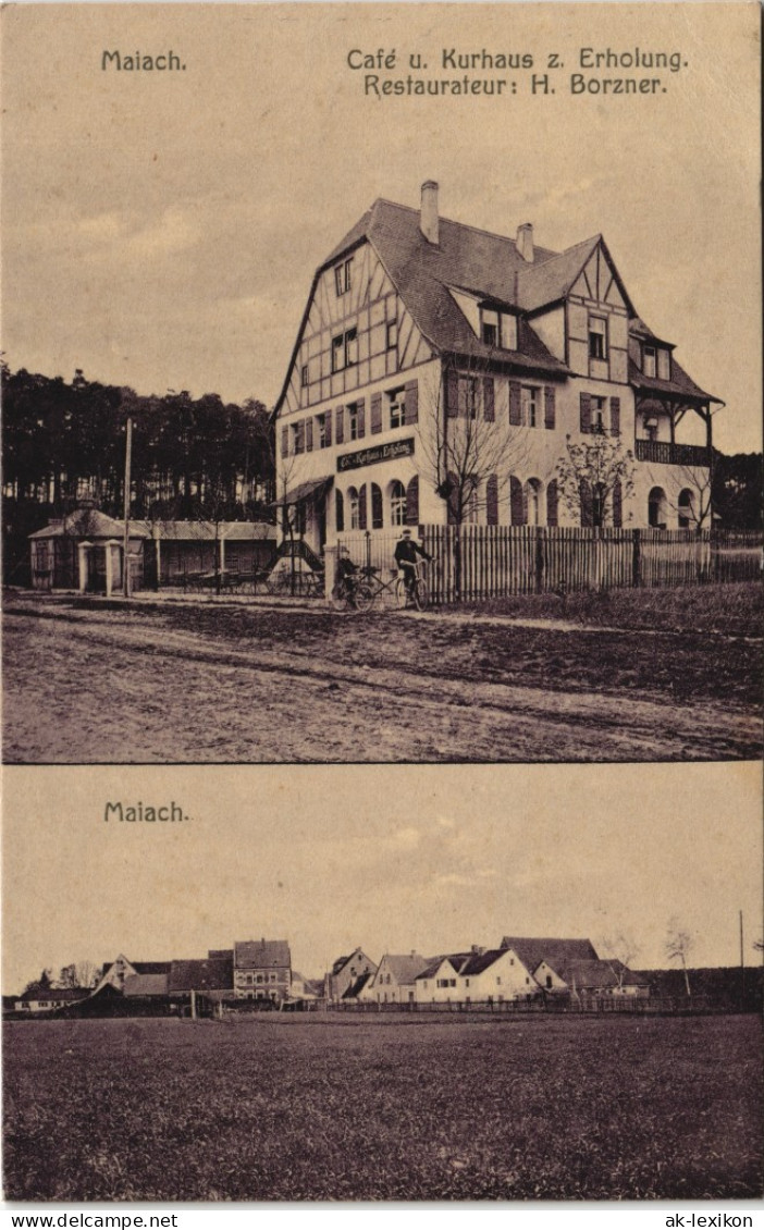Maiach-Nürnberg Café U. Kurhaus Z. Erholung Restaurateur H. Borzner 1910/1908 - Nuernberg
