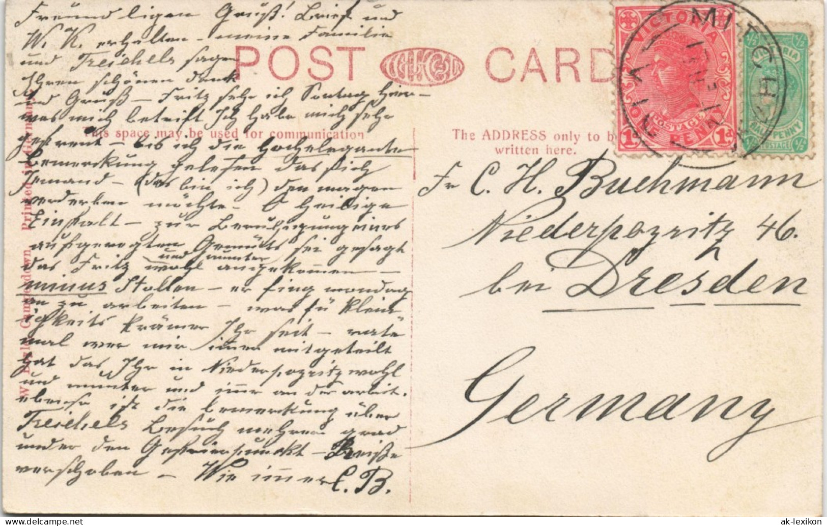Postcard Camperdown MANIFOLD STREET - Australia Victoria 1912 - Otros & Sin Clasificación