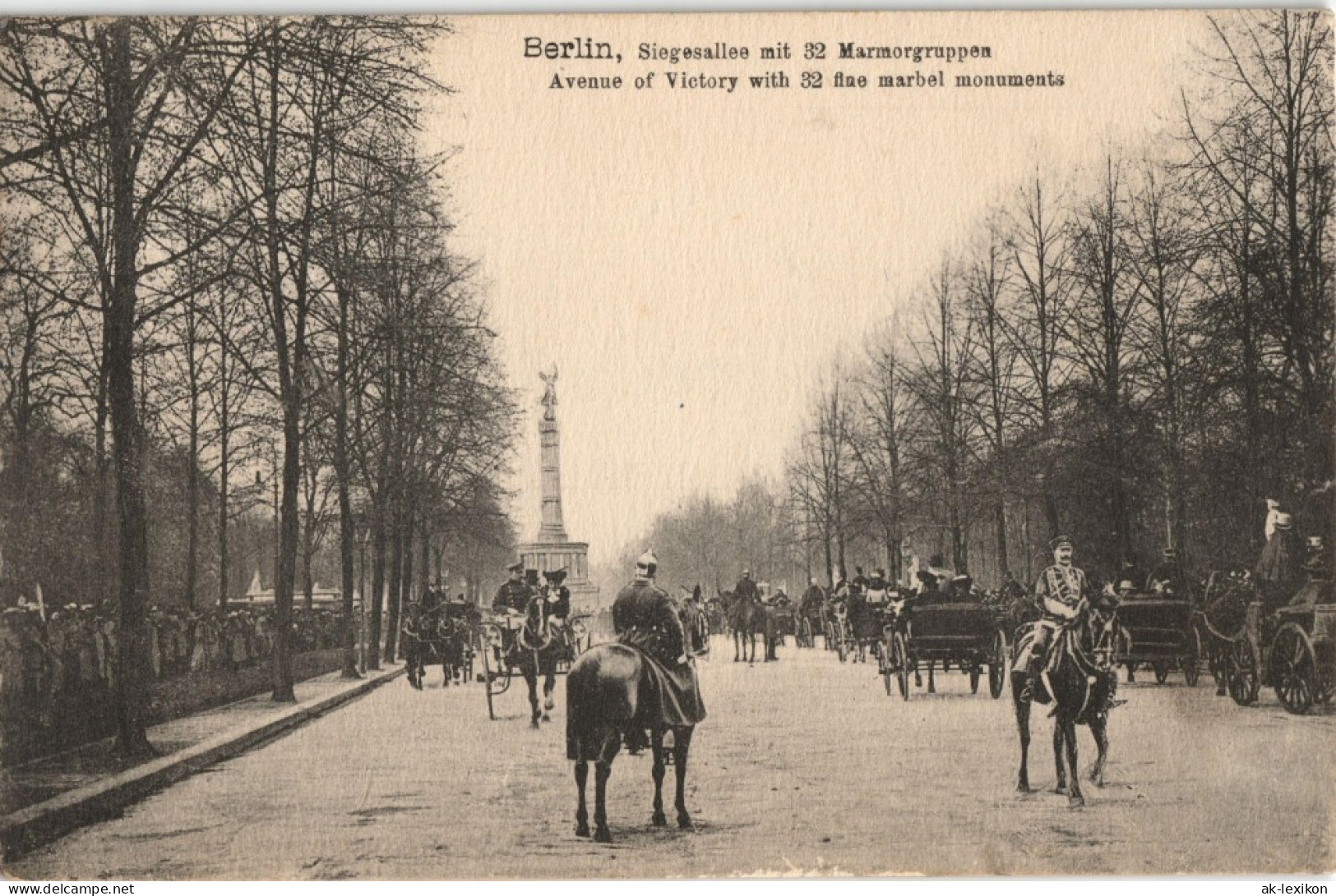 Ansichtskarte Tiergarten-Berlin Siegesallee Mit 32 Marmorgruppen 1911 - Tiergarten