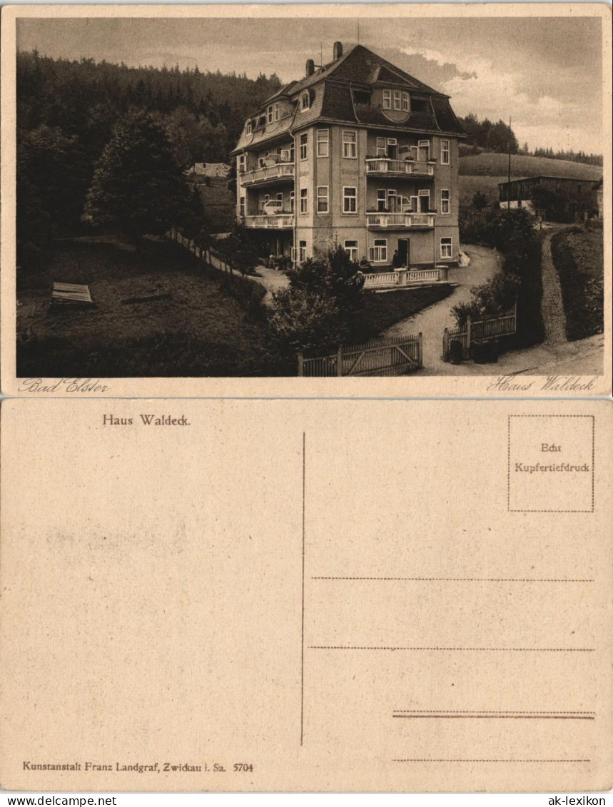 Ansichtskarte Bad Elster Haus Waldeck 1928 - Bad Elster