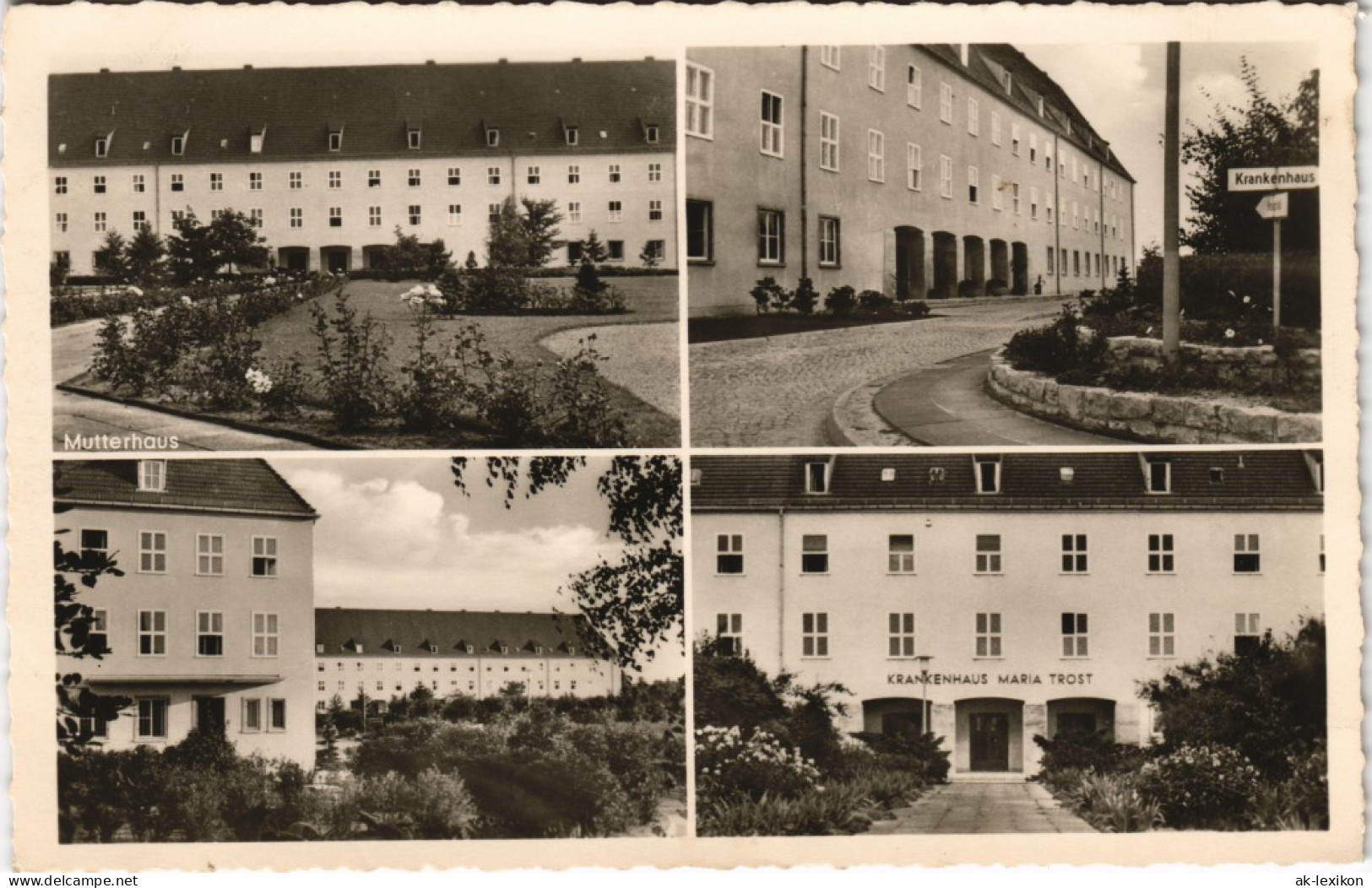 Ansichtskarte Lankwitz-Berlin Krankenhaus Maria Trost - 4 Bild 1955 - Lankwitz