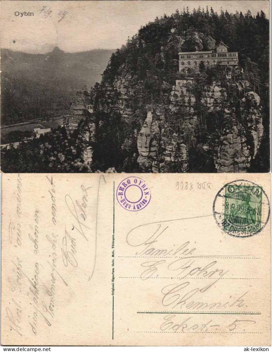 Ansichtskarte Oybin Berg - Baude 1909 - Oybin