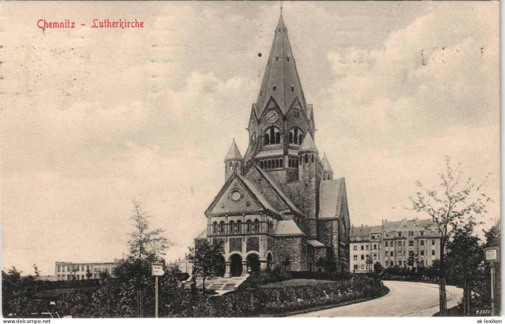 Ansichtskarte Chemnitz Lutherkirche Partie An Der Kirche 1914 - Chemnitz