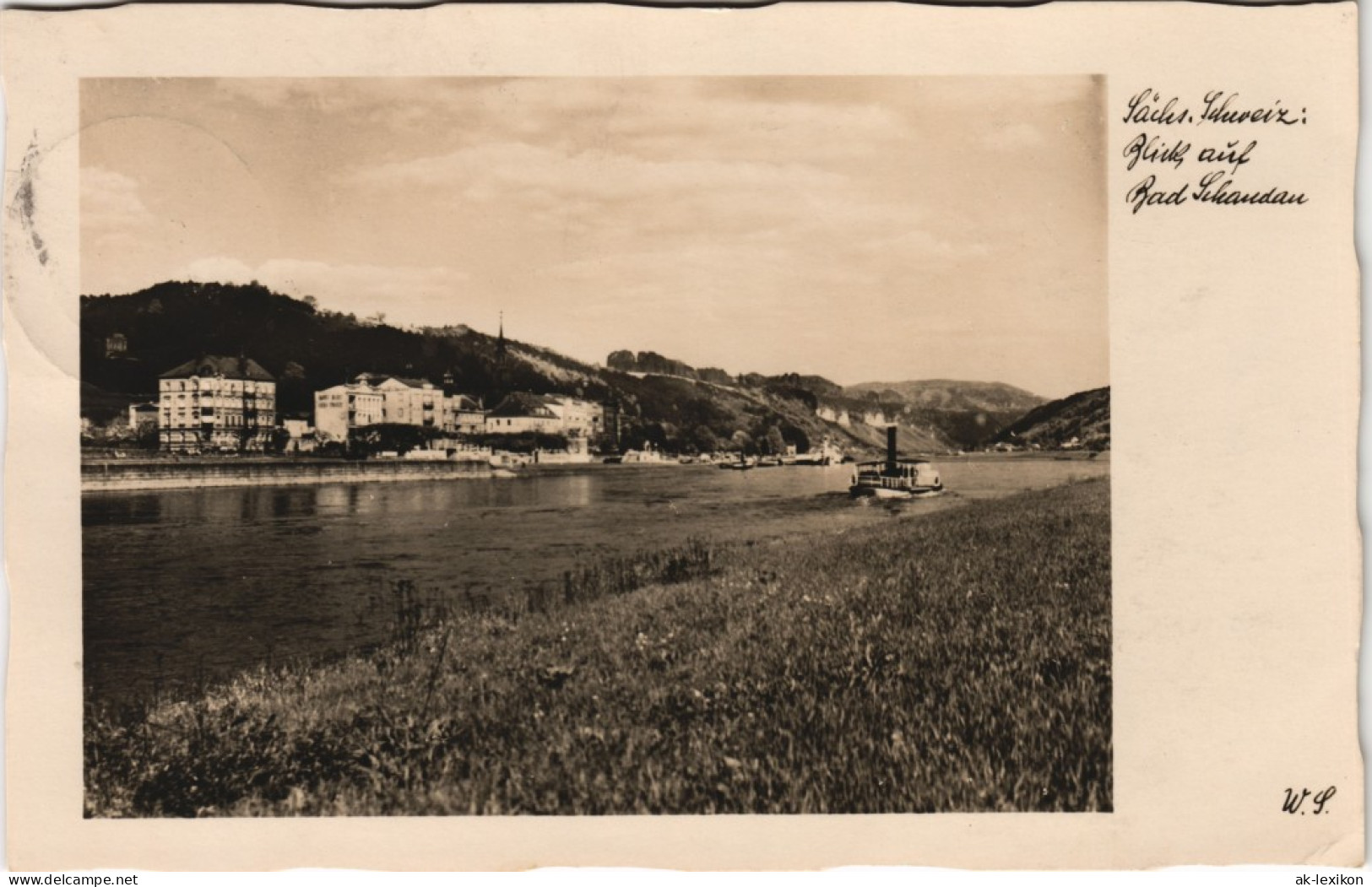 Ansichtskarte Bad Schandau Stadt, Elbdampfer 1934 - Bad Schandau