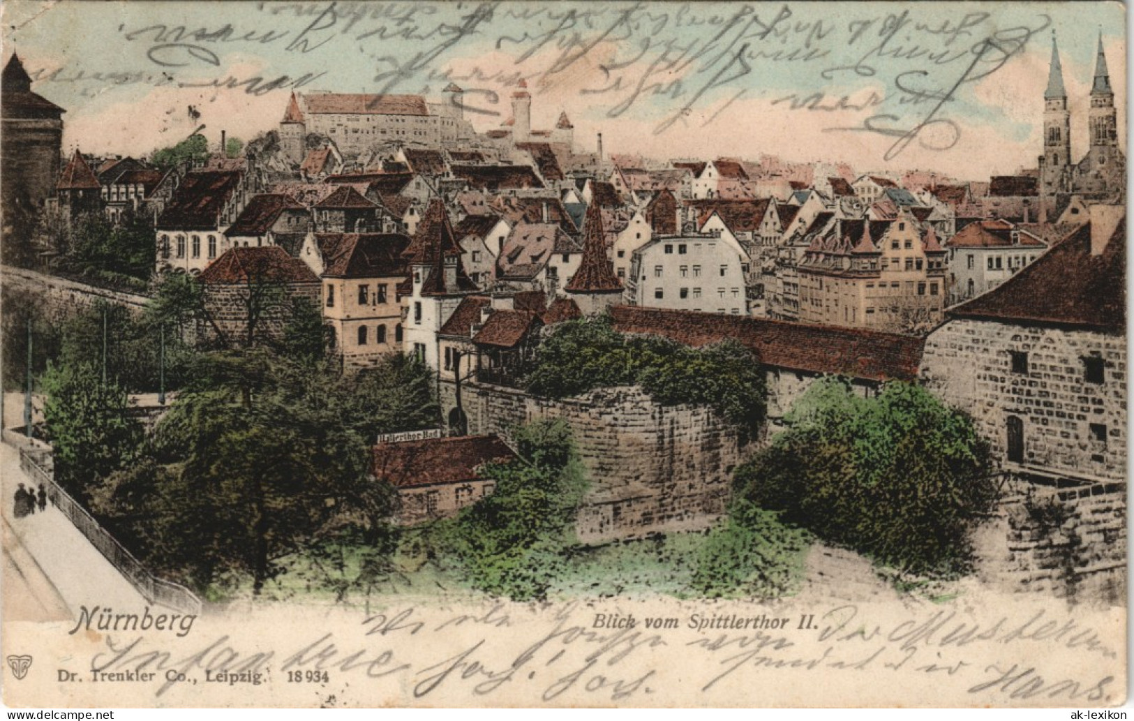 Nürnberg   Blick Vom Spittlertor II. 1903 Neckarsulm (mit Ankunftsstempel) - Nürnberg