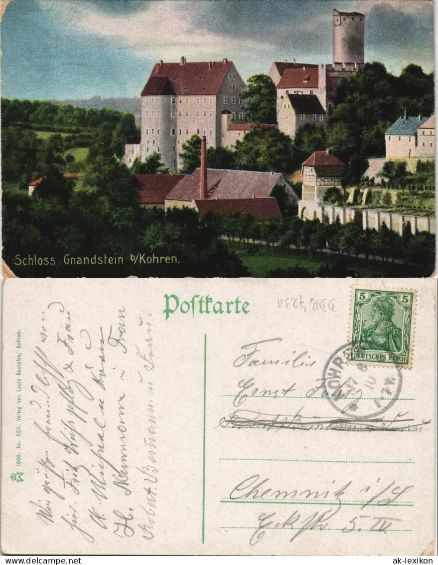 Gnandstein-Kohren-Sahlis Schloss Burg Gnandstein (Castle) 1910/1906 - Kohren-Sahlis