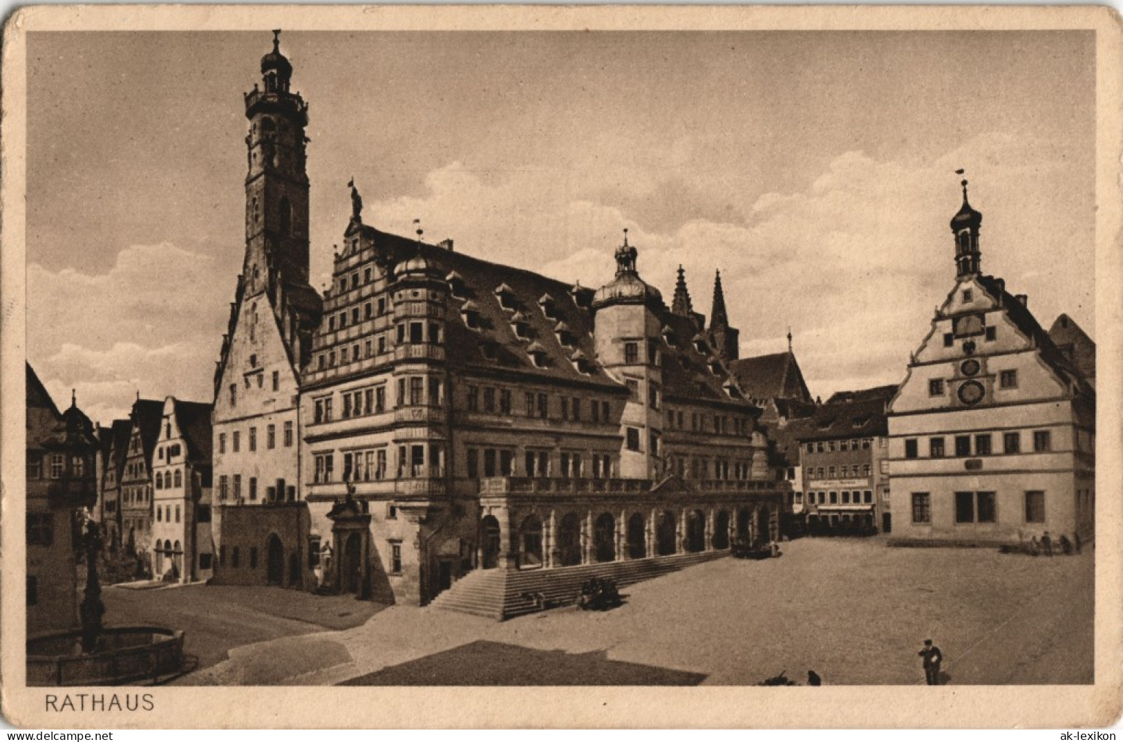 Ansichtskarte Rothenburg Ob Der Tauber Partie Am Rathaus (Town Hall) 1920 - Rothenburg O. D. Tauber