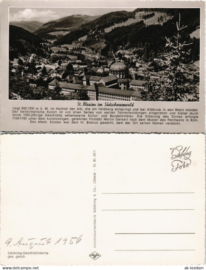 Ansichtskarte St. Blasien Panorama-Ansicht Mit Orts-Chronik 1956 - St. Blasien