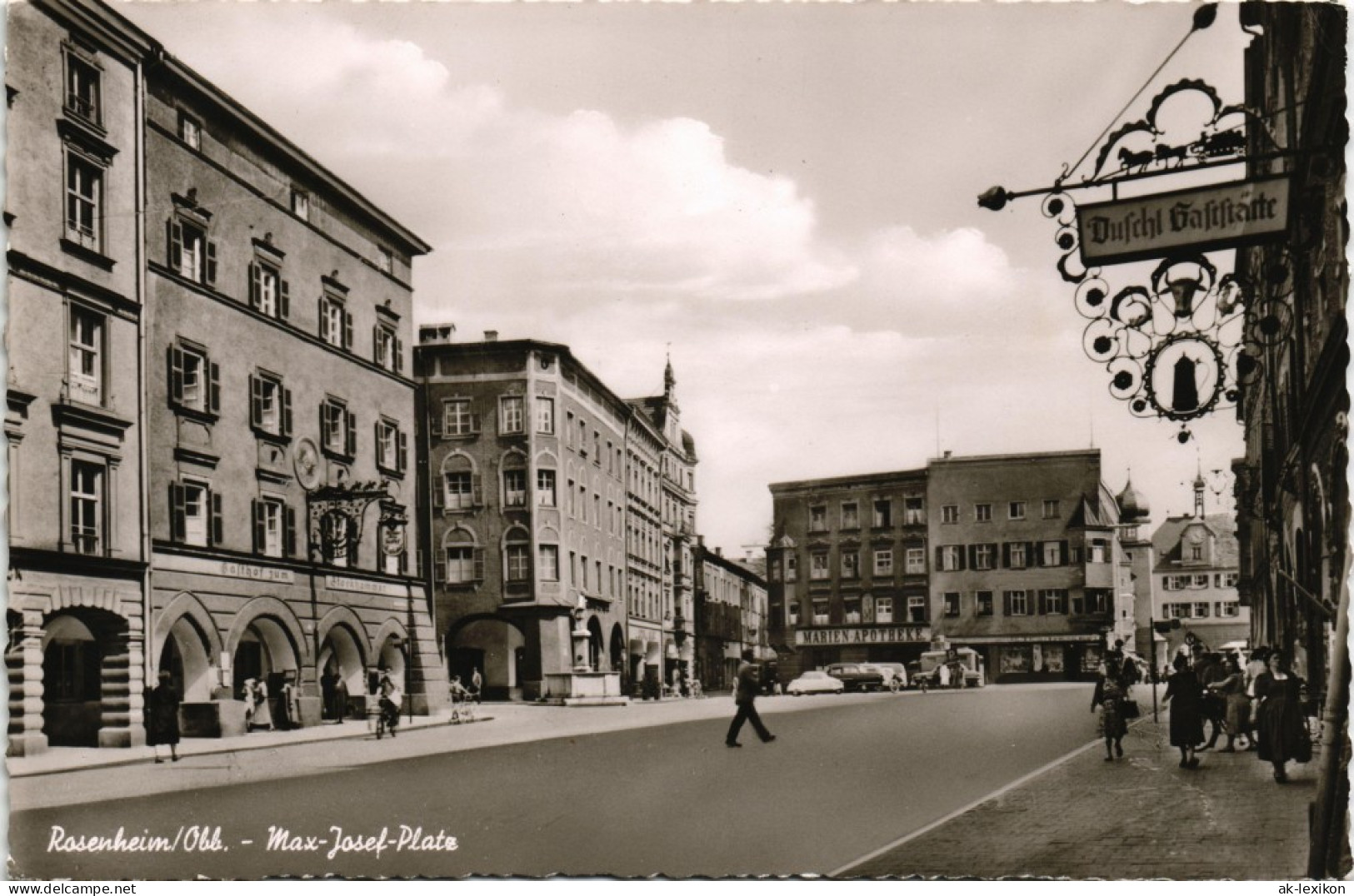 Ansichtskarte Rosenheim Partie Am Max-Josef-Platz 1950 - Rosenheim