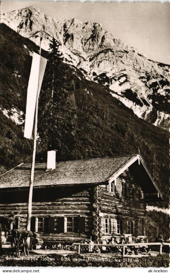 Mittenwald Umland-Ansicht Mit Brunnsteinhütte Brunnsteinspitze 2179 M. 1960 - Mittenwald