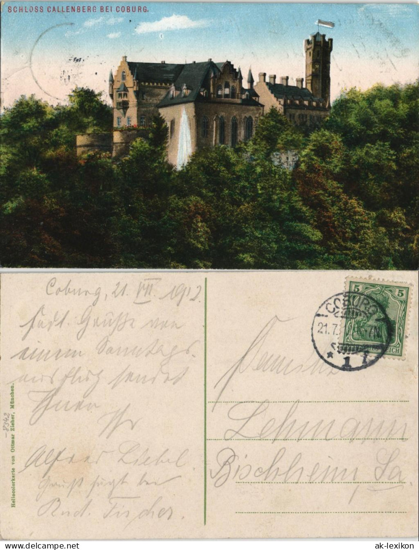 Ansichtskarte Coburg Schloß Callenberg 1909 - Coburg