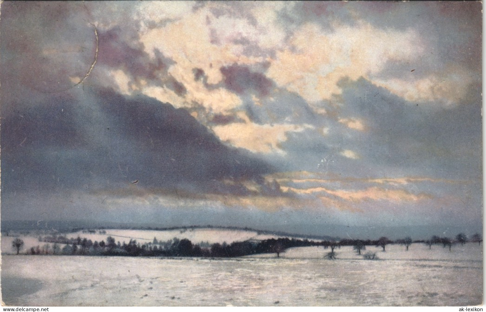 Winter-Ansichtskarten (Schnee/Eis) / Stimmungsbild Photochromie Wolken 1907 - Ohne Zuordnung