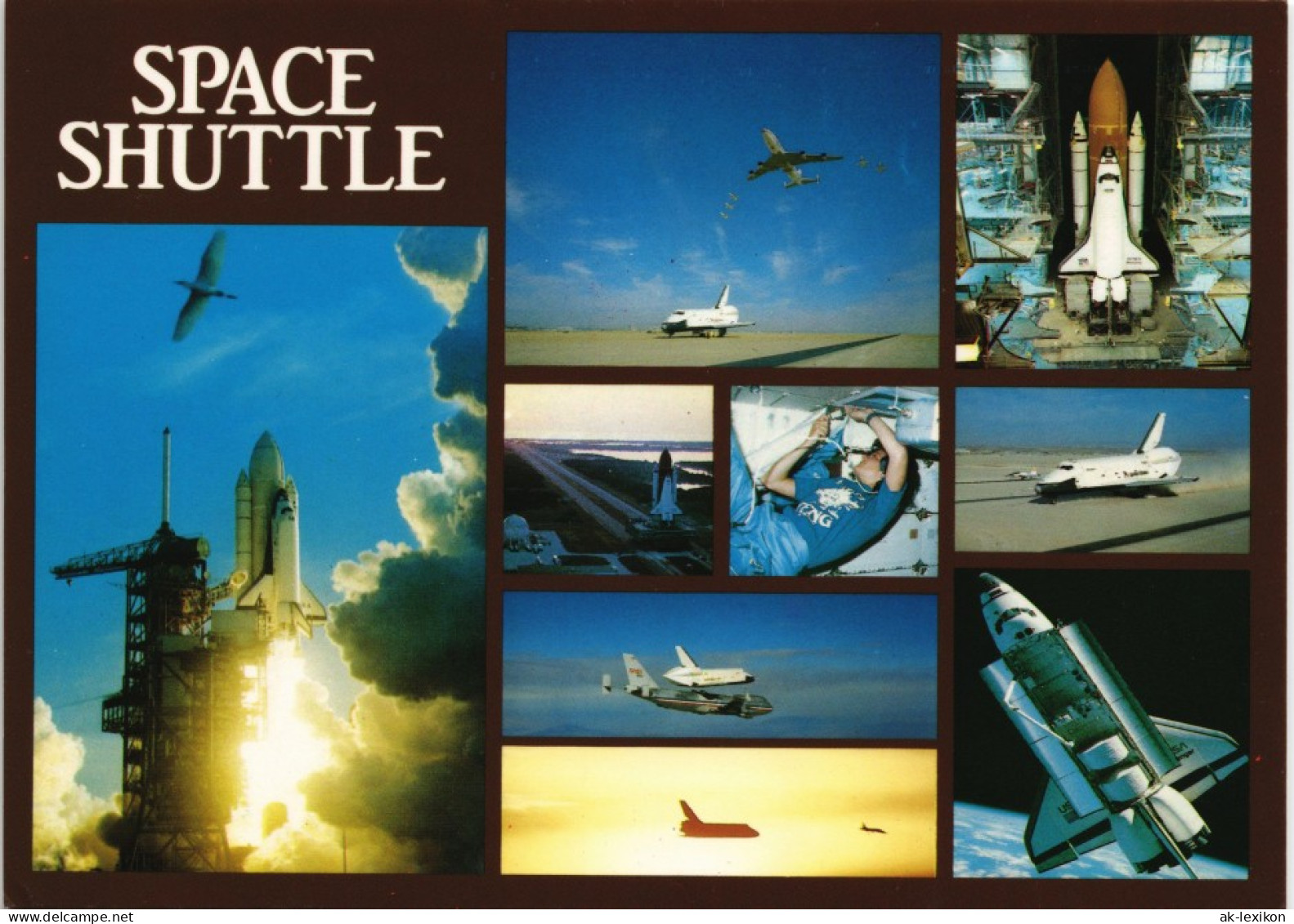 Ansichtskarte  SPACE SHUTTLE Raumfahrt USA Multi-Views Mehrbildkarte 1990 - Espacio