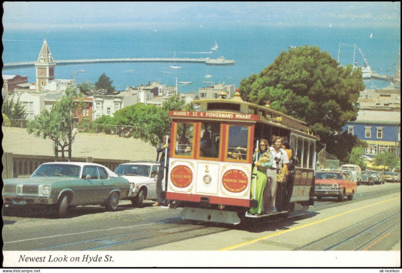 Postcard San Francisco Straßenbahn, Cable Car On Hyde Street 1975 - Other & Unclassified