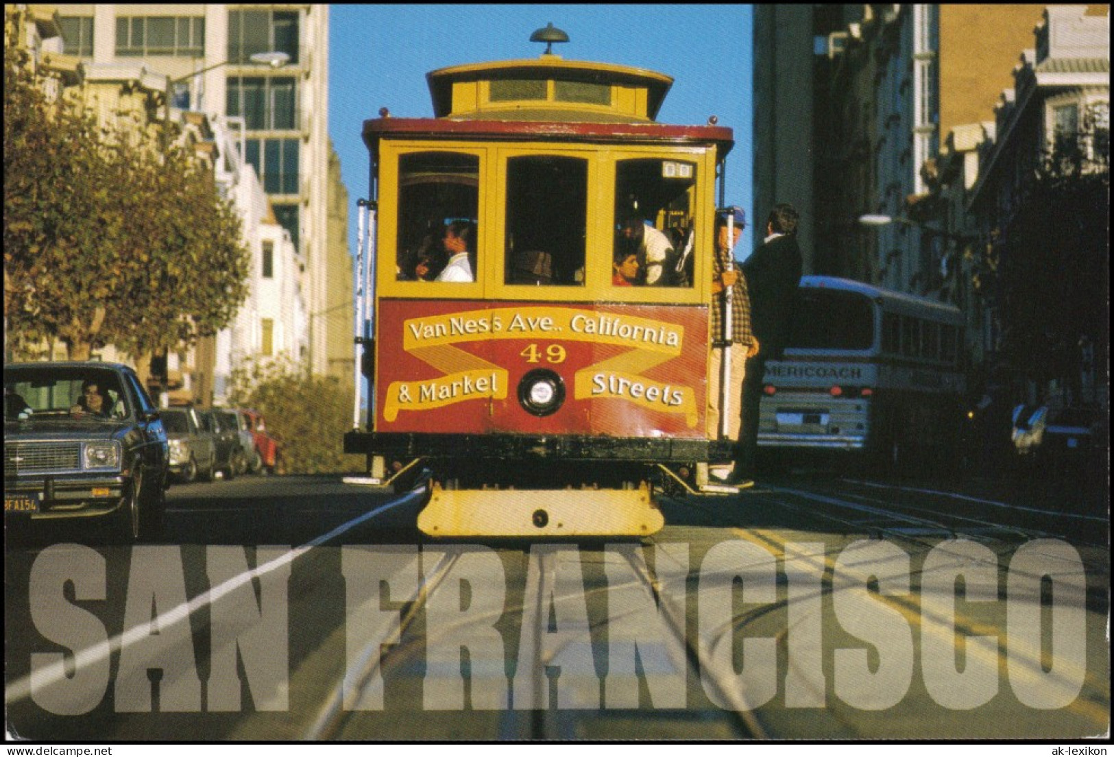 Postcard San Francisco CABLE CAR Tram Straßenbahn 1993 - Autres & Non Classés