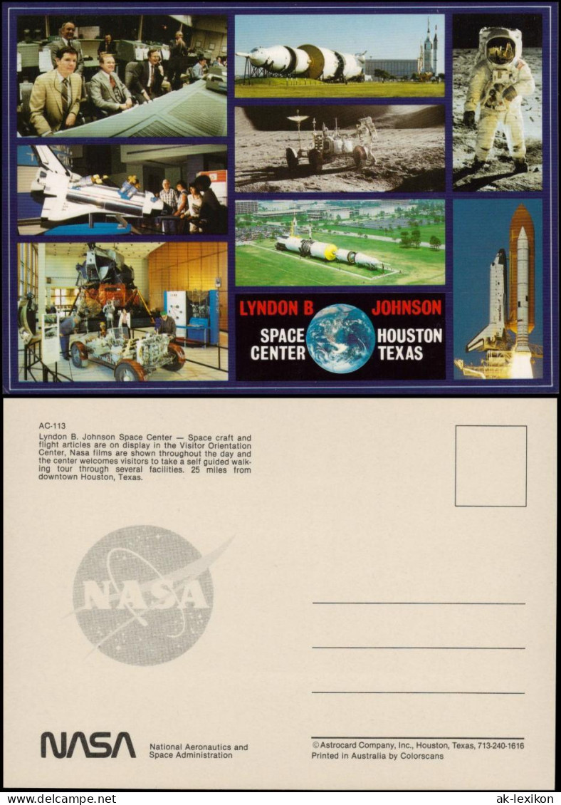 Lyndon B. Johnson Space Center NASA Multi-Views, Mehrbild-AK Raumfahrt 1980 - Space