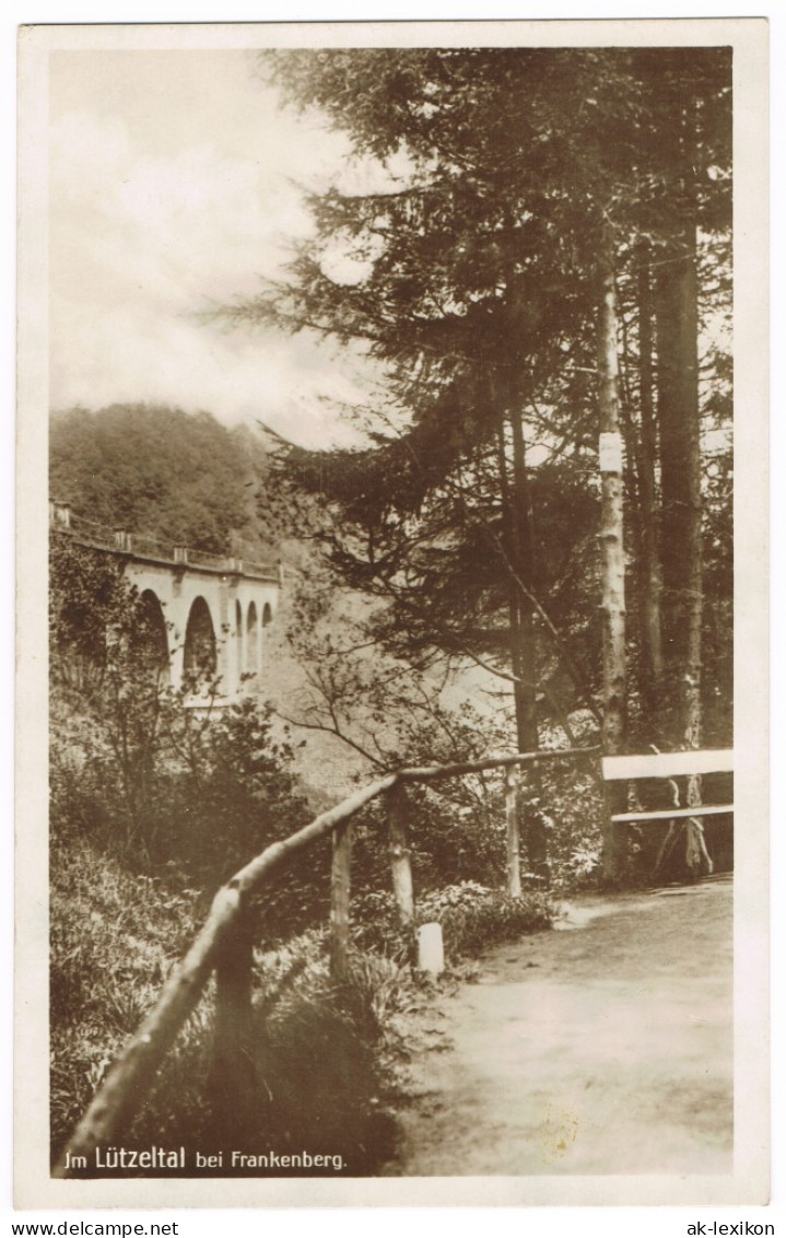 Ansichtskarte Frankenberg (Sachsen) Lützeltal - Viadukt 1926 - Frankenberg