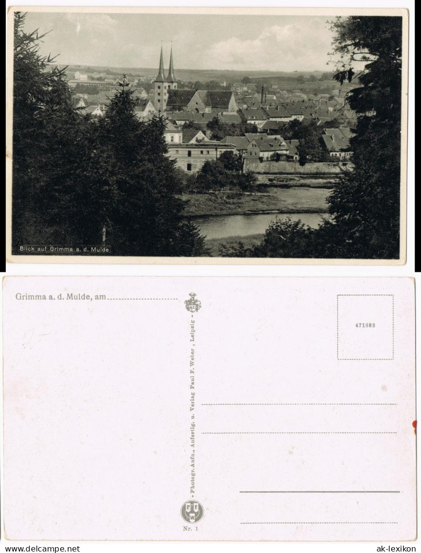 Ansichtskarte Grimma Blick Auf... 1934 # - Grimma