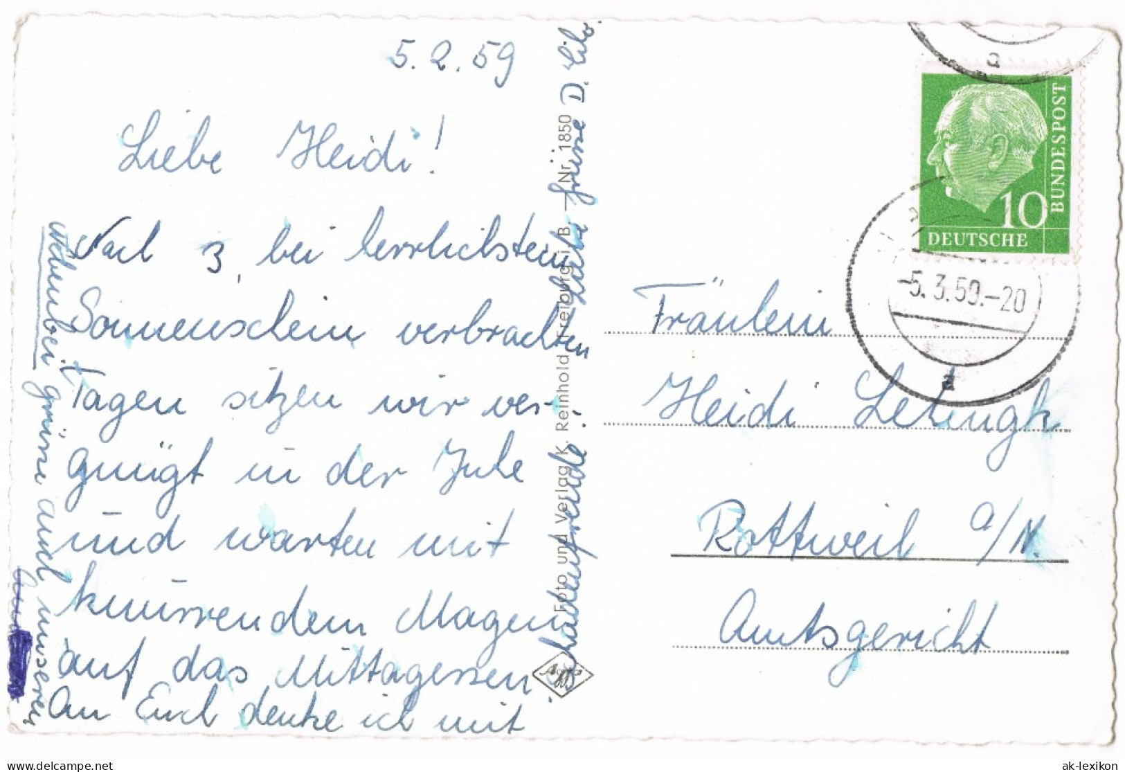 Ansichtskarte Feldberg (Schwarzwald) Feldberg, Skilift, Skifahrer 1959 - Feldberg