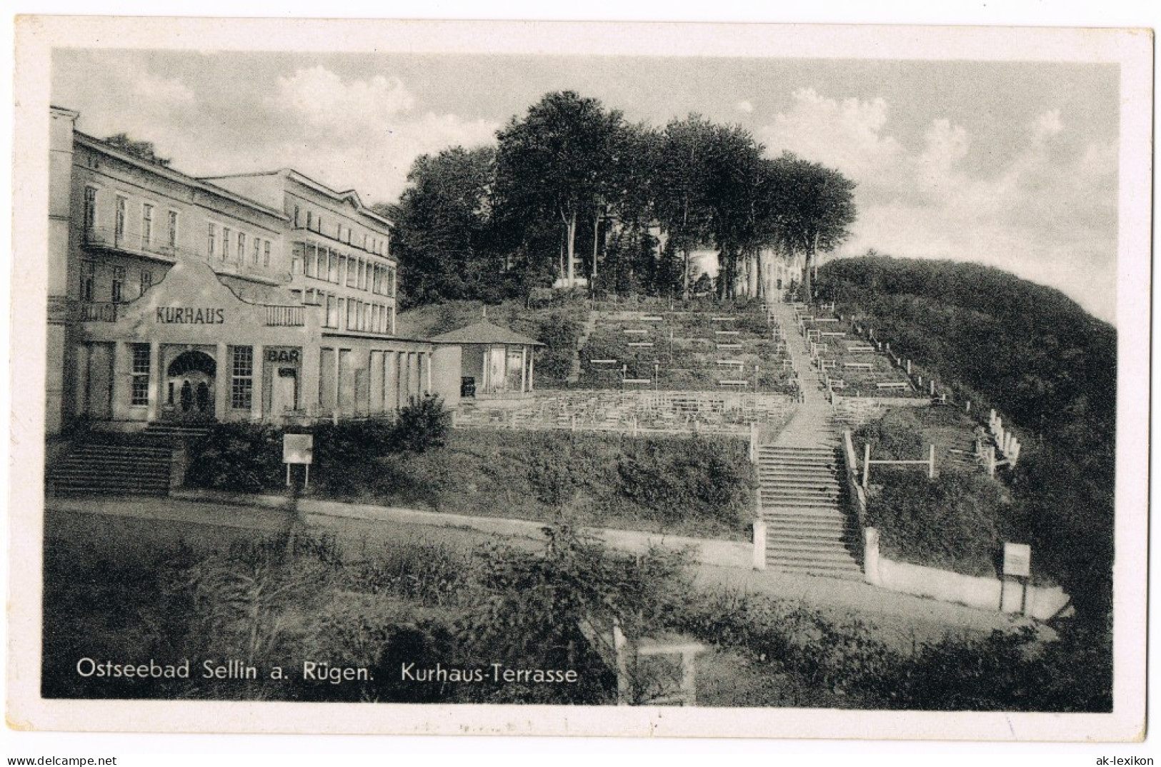 Ansichtskarte Sellin Kurhaus Und Terrasse 1946 - Sellin