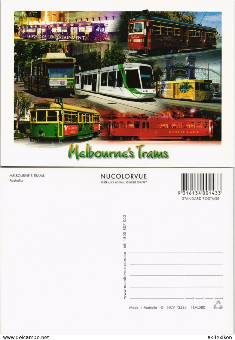 Melbourne Melbourne's Trams, Verkehsmittel Australien Mehrbild-AK 2000 - Melbourne