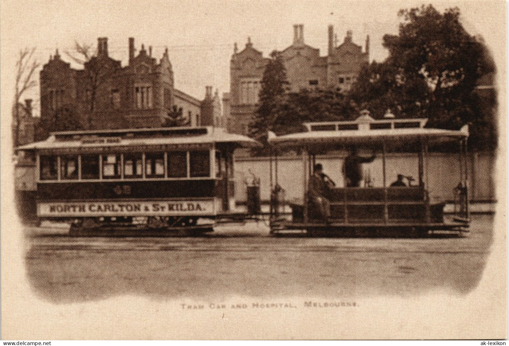 Sammelkarte Melbourne Circa 1885 Cable Tram Car (Reprint-View) 2001 - Melbourne