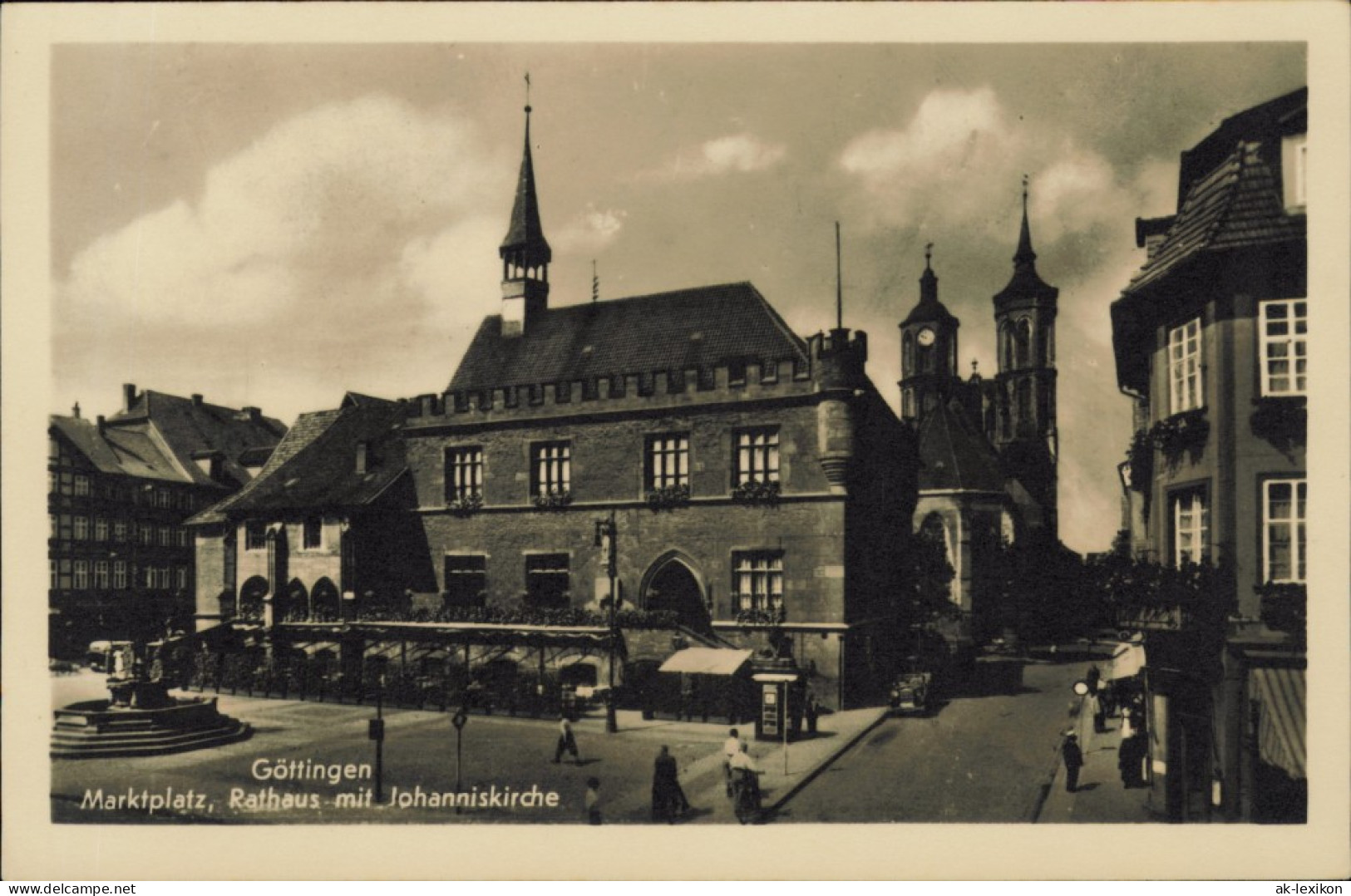 Ansichtskarte Göttingen Rathaus, Markt - Kiosk 1934 - Göttingen