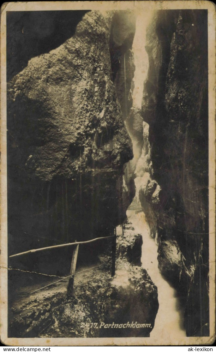 Ansichtskarte Garmisch-Partenkirchen Partnachklamm, Fotokarte 1932 - Garmisch-Partenkirchen