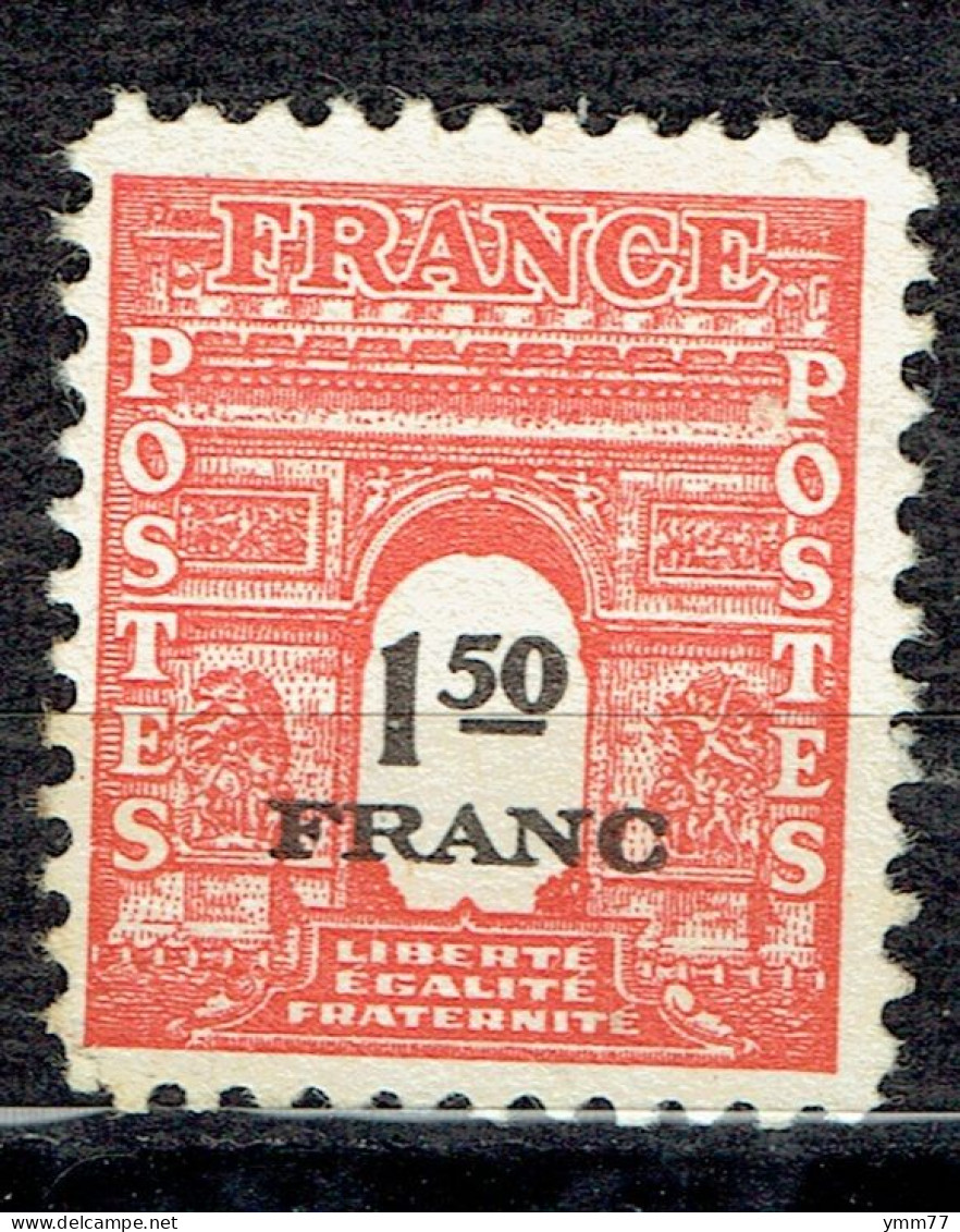 1,50 F Rouge Type Arc De Triomphe - 1944-45 Arc Of Triomphe