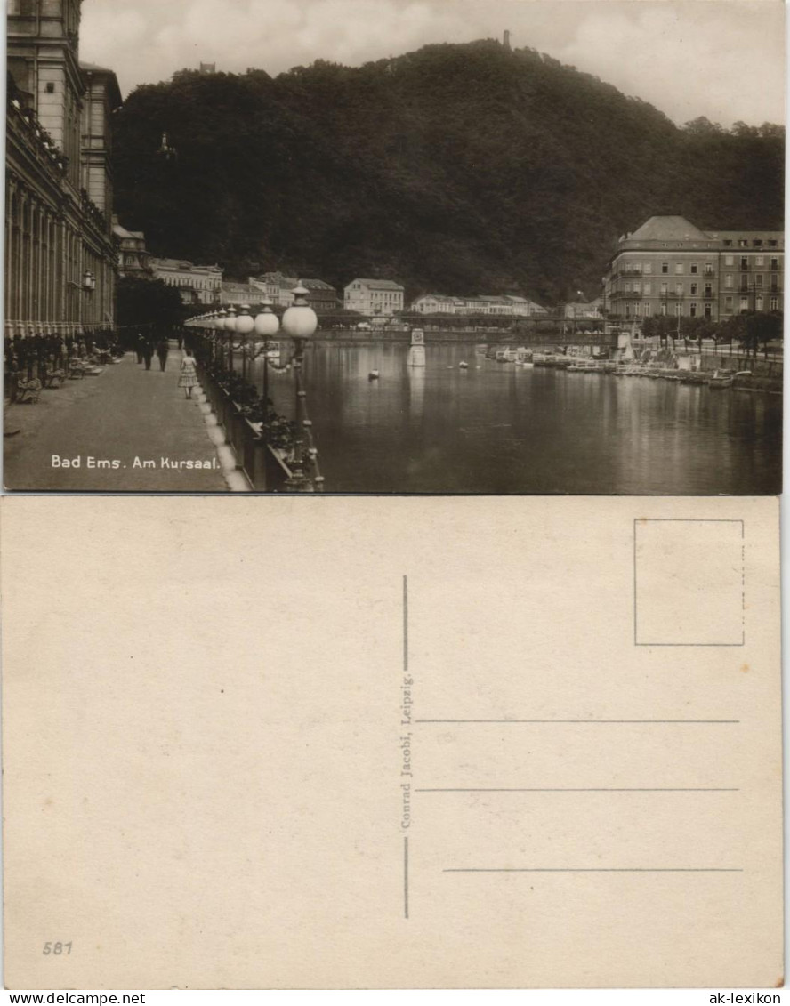 Ansichtskarte Bad Ems Am Kursaal - Emspartie, Fotokarte 1928 - Bad Ems