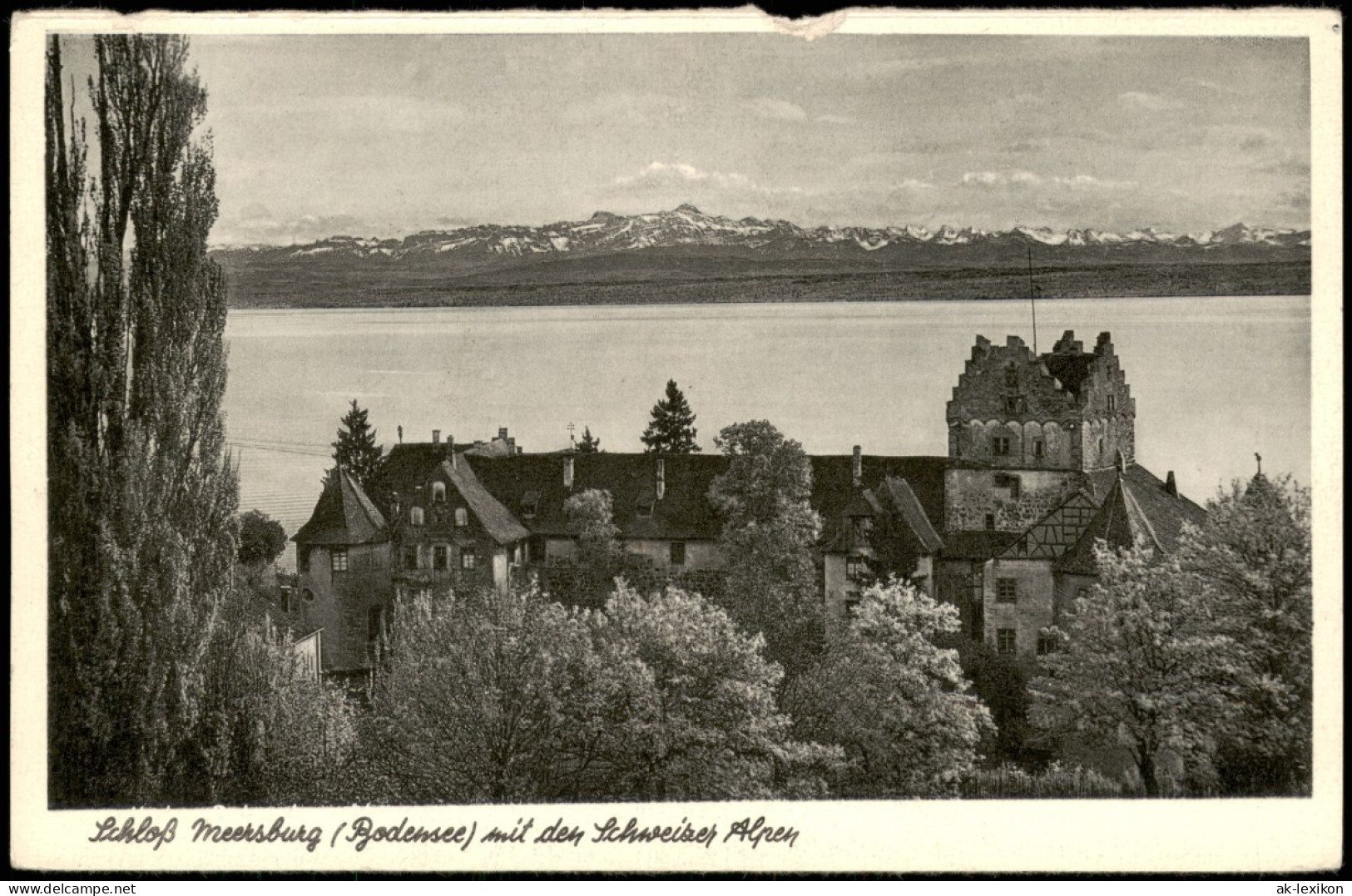 Ansichtskarte Meersburg Altes Schloß Burg Meersburg Bodensee Panorama 1950 - Meersburg