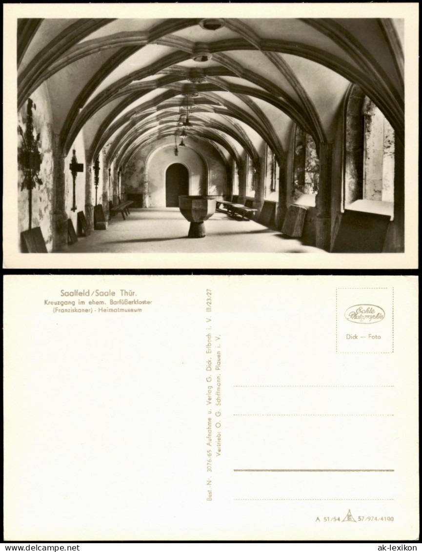 Ansichtskarte Saalfeld (Saale) Kreuzgang Im Ehem. Barfüßerkloster 1965 - Saalfeld