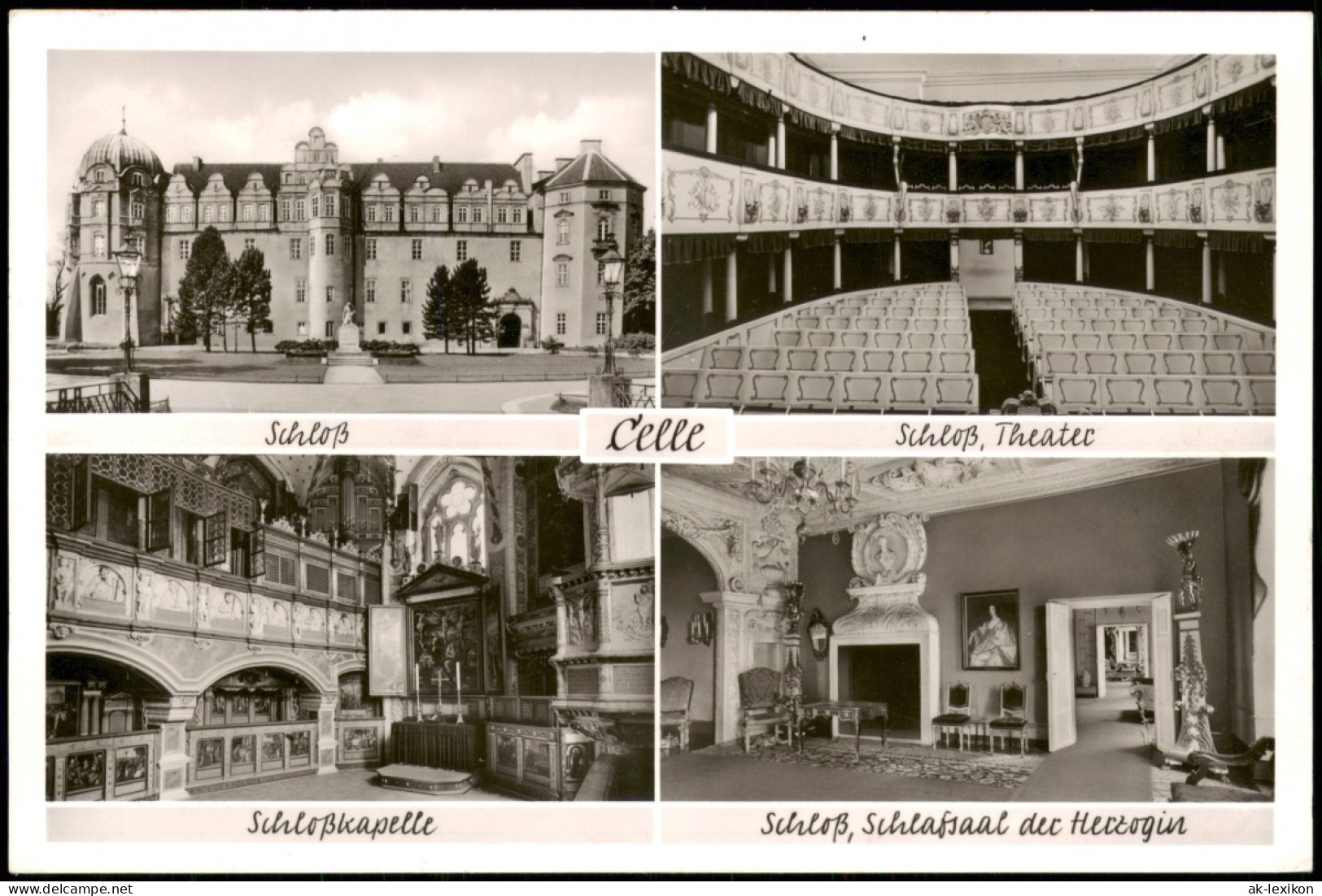 Ansichtskarte Celle Mehrbildkarte Mit Schloss Außen- U. Innenansichten 1955 - Celle