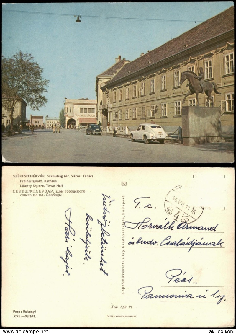 Stuhlweißenburg Székesfehérvár Szabadság Tér.Freiheitsplatz, Rathaus 1960 - Hungary